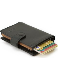 Abess Card Holder Wallet , Luxury Leather (Crazy) Mechanism Card Holder Wallet  - Image 1