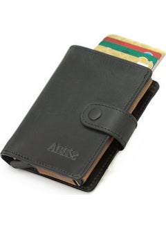 Abess Card Holder Wallet , Luxury Leather (Crazy) Mechanism Card Holder Wallet  - Image 2