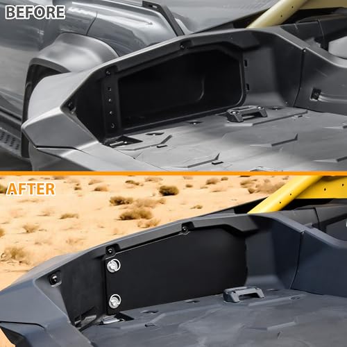 SLORIMOD Aluminum Bed Side Doors Panels for CanAm Maverick R MAX X RS 20242025 Accessories Rear Bed Storage Guards Box Side Door Cover Panels Replace 715009154 - Image 3