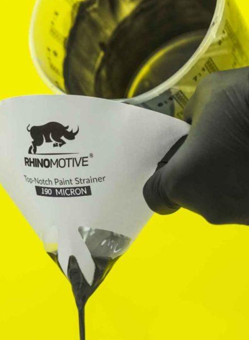 RHINOMOTIVE RHINOMOTIVE - TOP NOTCH PAINT STRAINER Effectively filters any impurities 190 MICRON 100 Pcs Per Box  - Image 5
