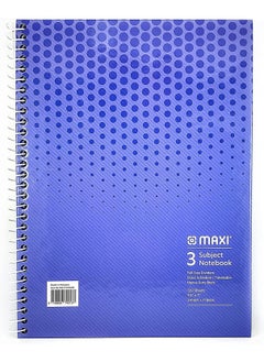 120-Sheet B5 Size Hard Cover 3-Subject Notebook Multicolour