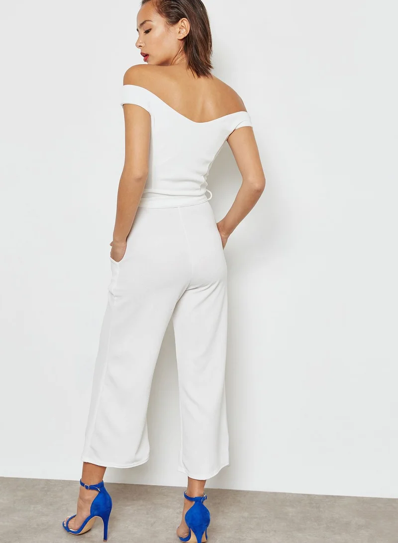 Ginger Notched Bardot Jumpsuit
