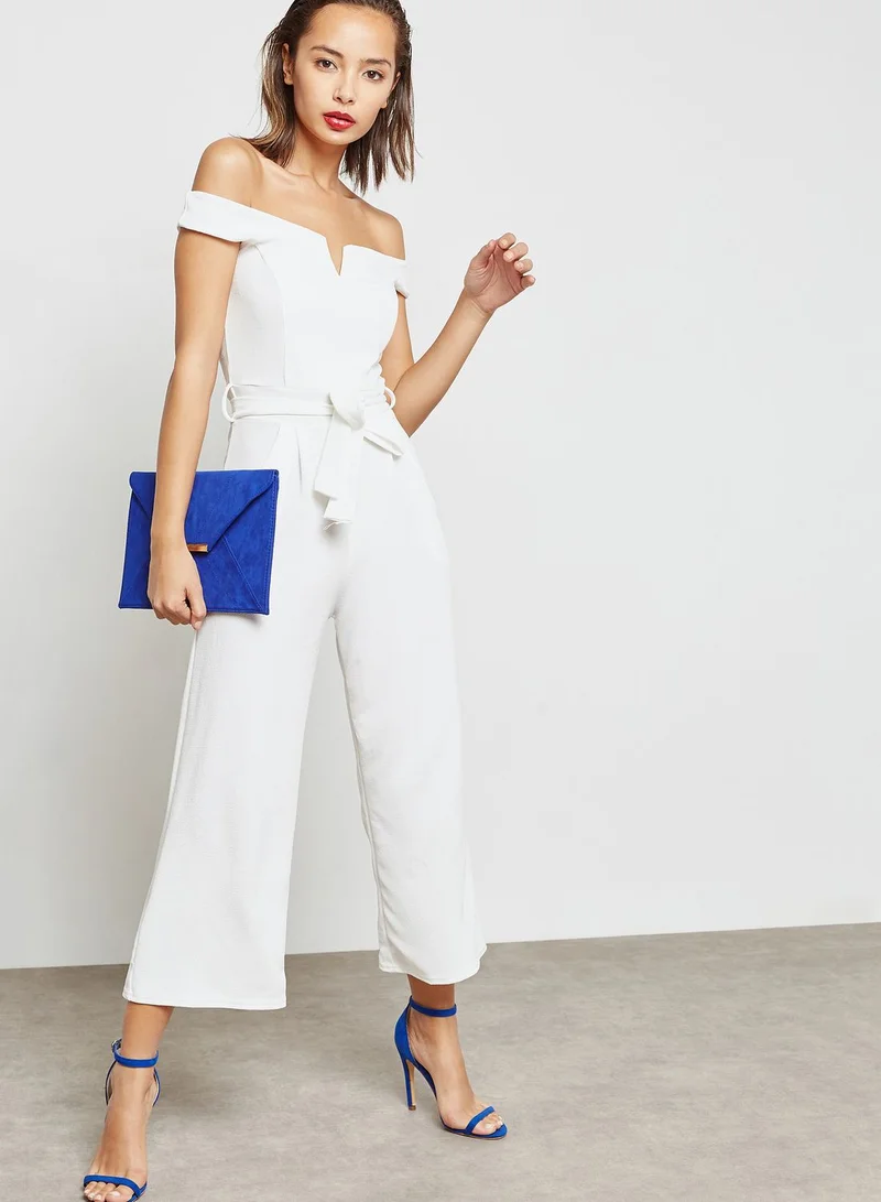 Ginger Notched Bardot Jumpsuit