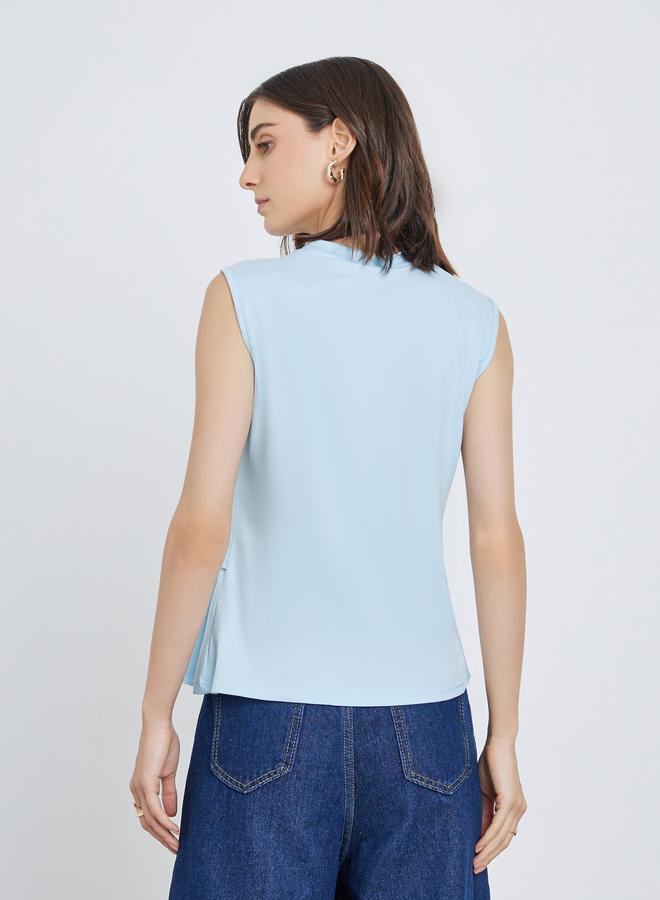 تايك تو توب بدون أكمام بتفاصيل غير متماثلة - Image 4