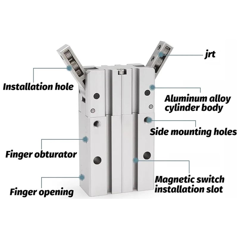 HFR 10N Small Pneumatic Finger Cylinder 180 Degree Opening Closing Manipulator - Image 3