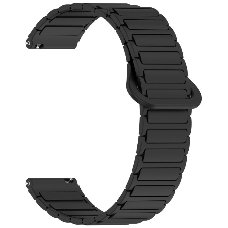 erorex For Redmi Watch 5 Lite Two Color Magnetic Buckle Silicone Watch Band(Black) - Image 3