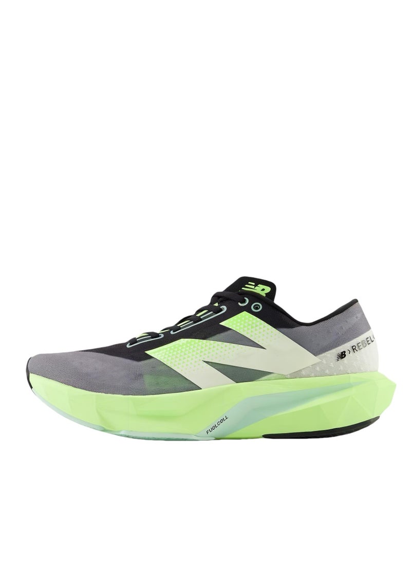 New Balance FuelCell Rebel V4 Running Outdoor Shoes Light Gray/Green For Men/Women/Students - Image 1