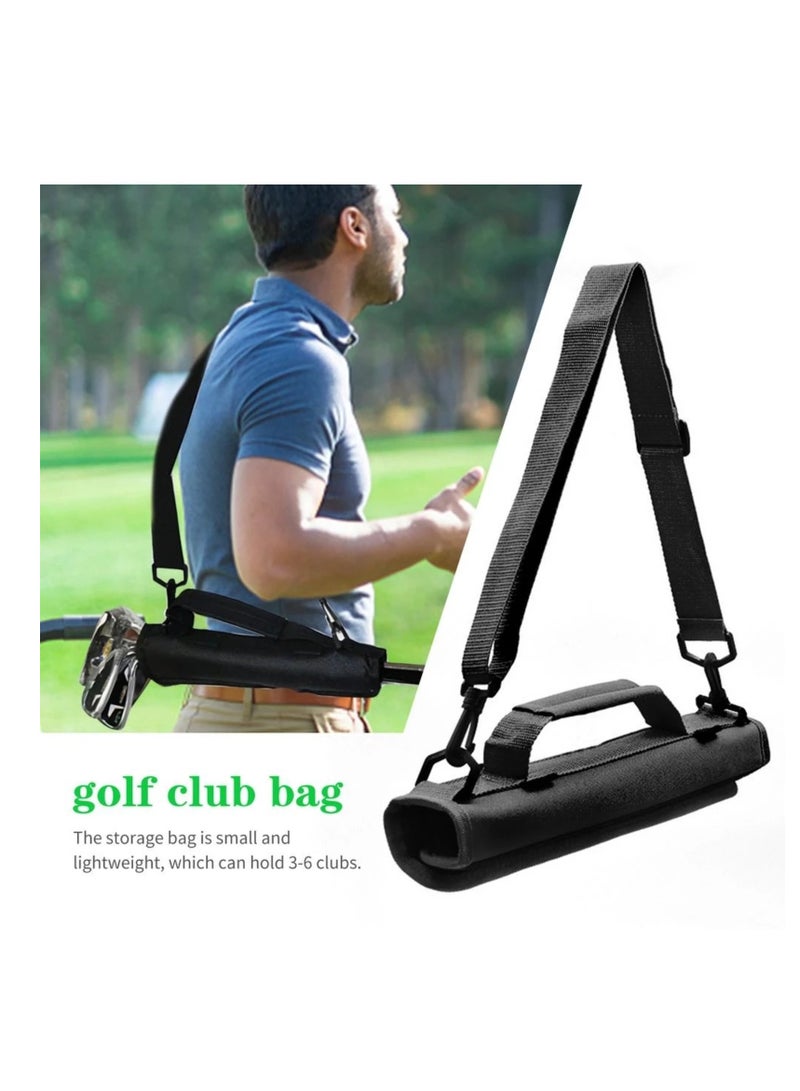 NOVOLAN NOVOLAN Portable Golf Club Bag Mini Portable Club Bag Green Bag Messenger Club Bag Grip Practice Bag, Padded Shoulder Strap Waterproof Design Stylish Appearance, Convenient Carry Handles (black)  - Image 2