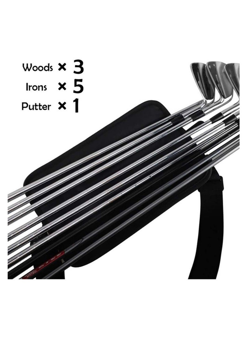NOVOLAN NOVOLAN Portable Golf Club Bag Mini Portable Club Bag Green Bag Messenger Club Bag Grip Practice Bag, Padded Shoulder Strap Waterproof Design Stylish Appearance, Convenient Carry Handles (black)  - Image 3