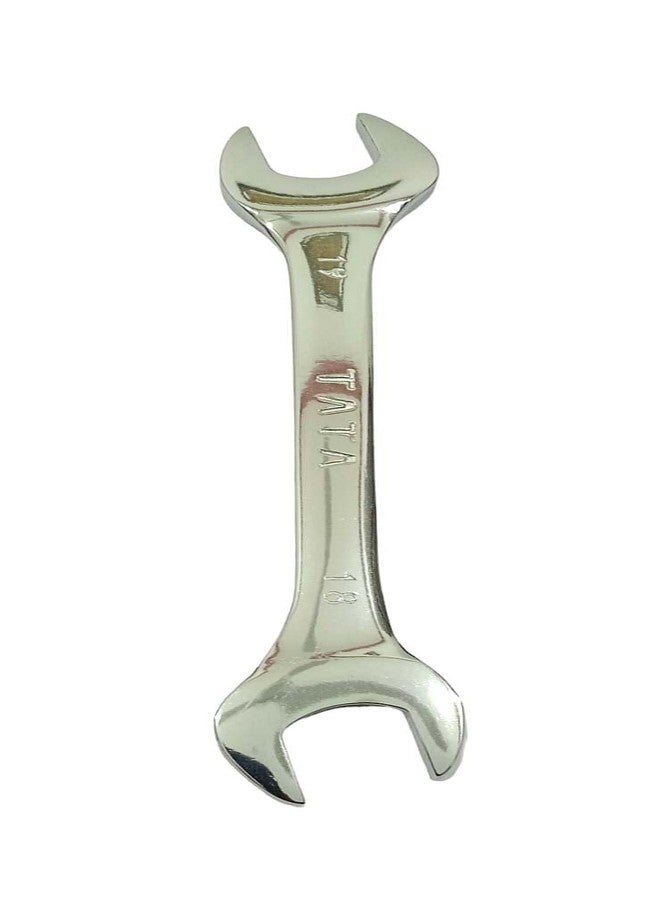 AGRICO TATA AGRICO D.O.E Double Open End Spanner | Self-Tightening Wrench | Chrome Vanadium Steel, Glossy Finish | 18x19mm | Durable Repairing Tool Accessory for Home & Workshop Repairs | (SMD507, Pack of 1) - Image 1