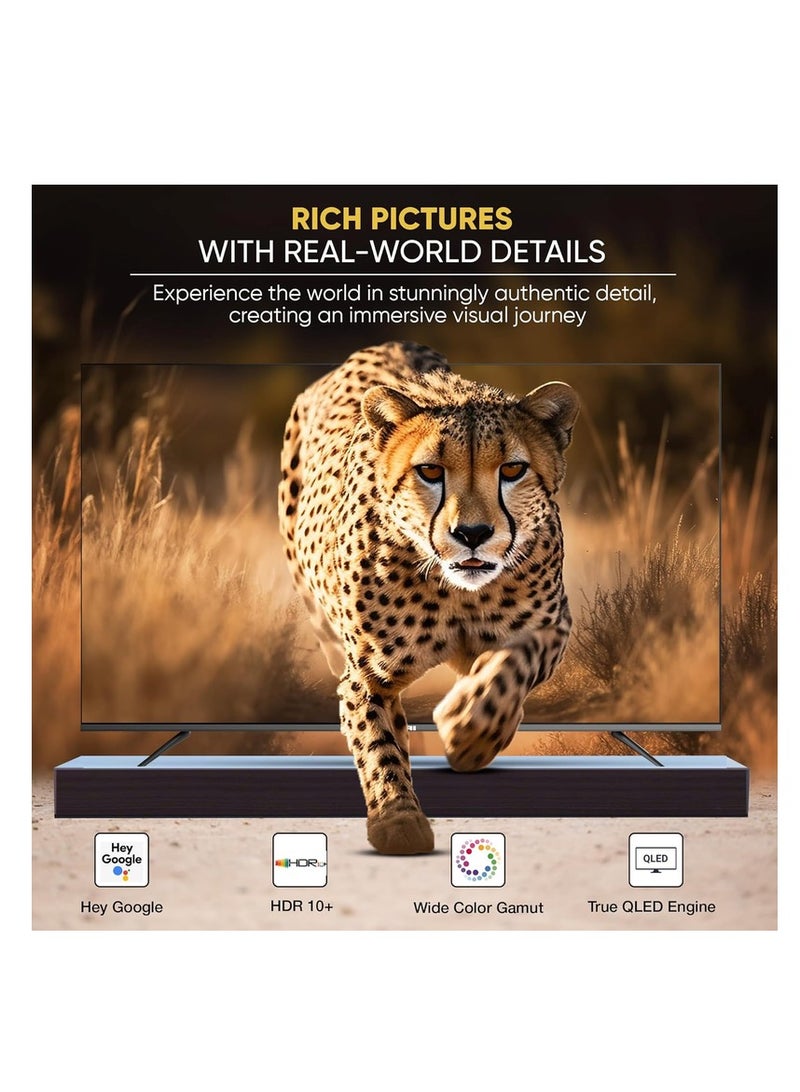 NIKAI 75 Inch QLED WebOS 4K Smart UHD TV, Hands-Free Voice Control, Dolby Digital, Built-in Wi-Fi, Bluetooth, High Colour Gamut, Effortless Connectivity With Android & Apple Devices, 60Hz, Model Year 2024, 2 Year Warranty - NIK75MEU4QLED Black - Image 2
