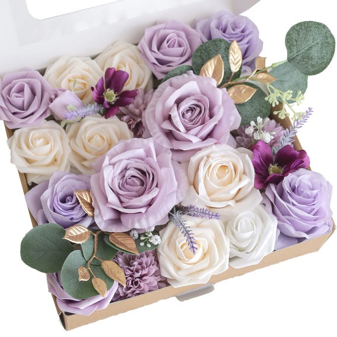 ARTIFICIAL FLOWERS FOR DIY WEDDING DECORATION BRIDAL BOUQUET TABLE CENTERPIECES FLOWER GARLAND WREATHS AISLE ARCH FLOWER DECORATION HOME DECOR ROMANTIC LAVENDER