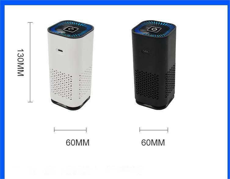 Digital ShoppyCar Air Purifier Portable Negative Ion Generator Remove Formaldehyde Dust Smoke Air Freshen Washer For Home Car (BLACK) - Image 2