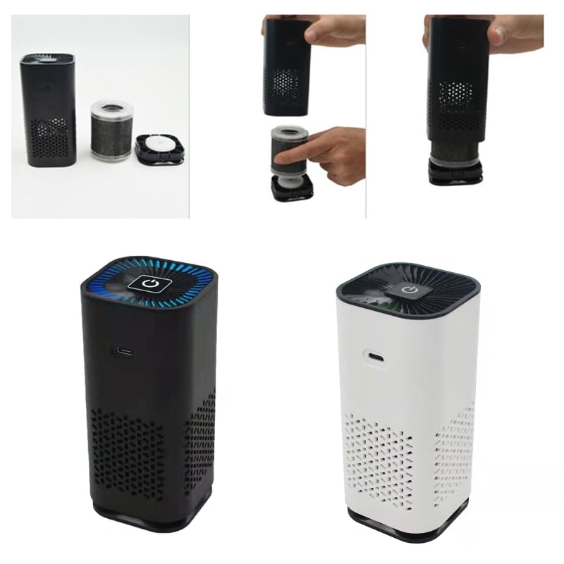 Digital ShoppyCar Air Purifier Portable Negative Ion Generator Remove Formaldehyde Dust Smoke Air Freshen Washer For Home Car (BLACK) - Image 3