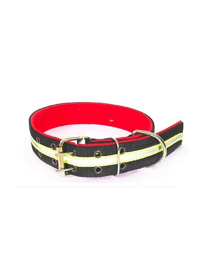 طوق مبطن متين ومتكامل من النايلون بلون النيون للكلاب البوليسية الكبيرة والماكسي (20-26 بوصة) - Image 2