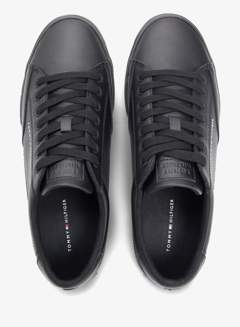 TOMMY HILFIGER Signature Midsole Lace-Up Trainers With Leather - Image 5