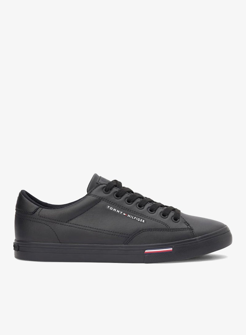 TOMMY HILFIGER Signature Midsole Lace-Up Trainers With Leather - Image 1