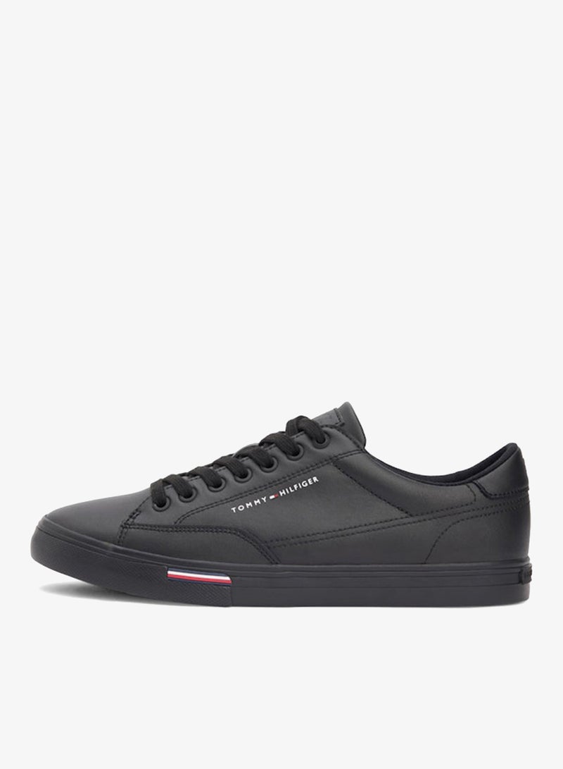 TOMMY HILFIGER Signature Midsole Lace-Up Trainers With Leather - Image 2
