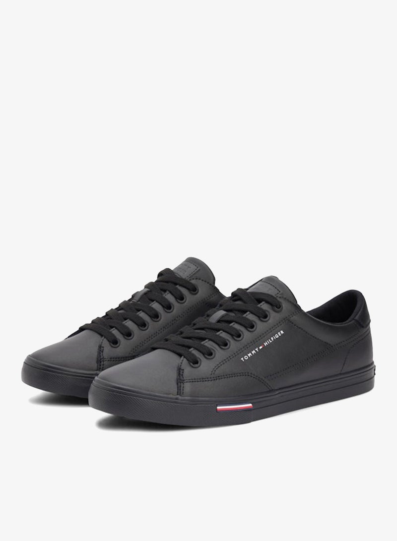 TOMMY HILFIGER Signature Midsole Lace-Up Trainers With Leather - Image 4