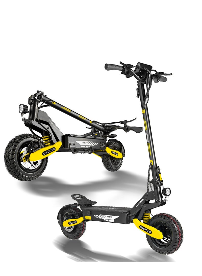 Electric Scooter for Adults, Max Speed 50km/h, 40km Max Range, Peak 1200W Motor,  48V Battery，Max Load 150KG，Easy Brakes, Light And Easy To Carry, Fast Folding Two-Wheel Scooter, Suitable For Adult Men And Women For Work And Leisure,11" Durable All-Terrain Off-road Tires,Dual Suspension, Front and Rear Disc Brakes - Image 1