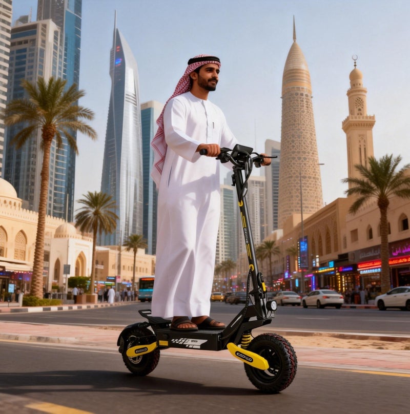 سكوتر كهربائي GT06، السرعة القصوى 55 كم/س والمدى الأقصى 65 كم، محرك بقوة 1200 واط، تعليق مزدوج، مانع انزلاق TCS، الحد الأقصى للوزن 150 كجم، قابل للطي - Image 1