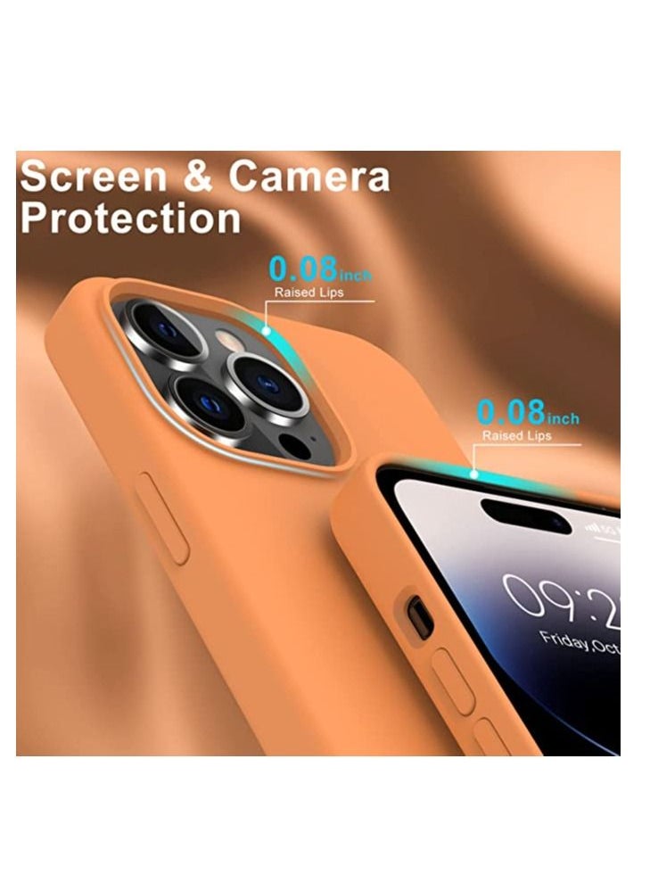 Generic جراب iPhone 14 Pro Max مع واقي للشاشة، غطاء مطاطي مرن ناعم من السيليكون، جراب هاتف واقٍ مقاوم للصدمات مناسب لهاتف iPhone 14 Pro Max مقاس 6.7  - Image 4