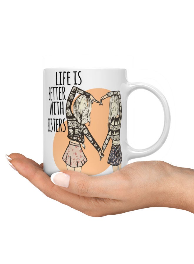 LIT Coffee Mug Best Sisters GiftWhite Mug Best Friends Gift BFF Present - Image 3