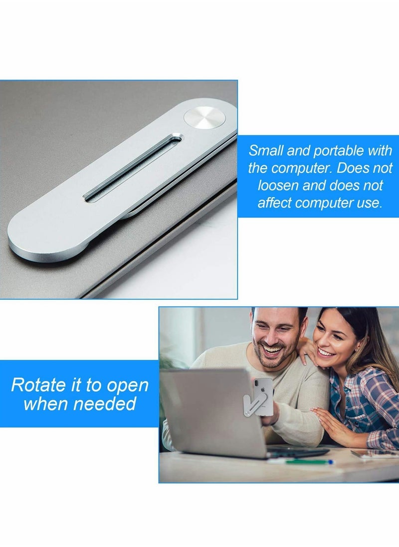 Generic - Side Mount Clip on Laptop for Phone, Aluminum Alloy Computer Expansion Bracket with Rotatable Angle Adjustment Foldable Phone Holder Stand for Laptop Same Screen for All Smart Phones - Image 1