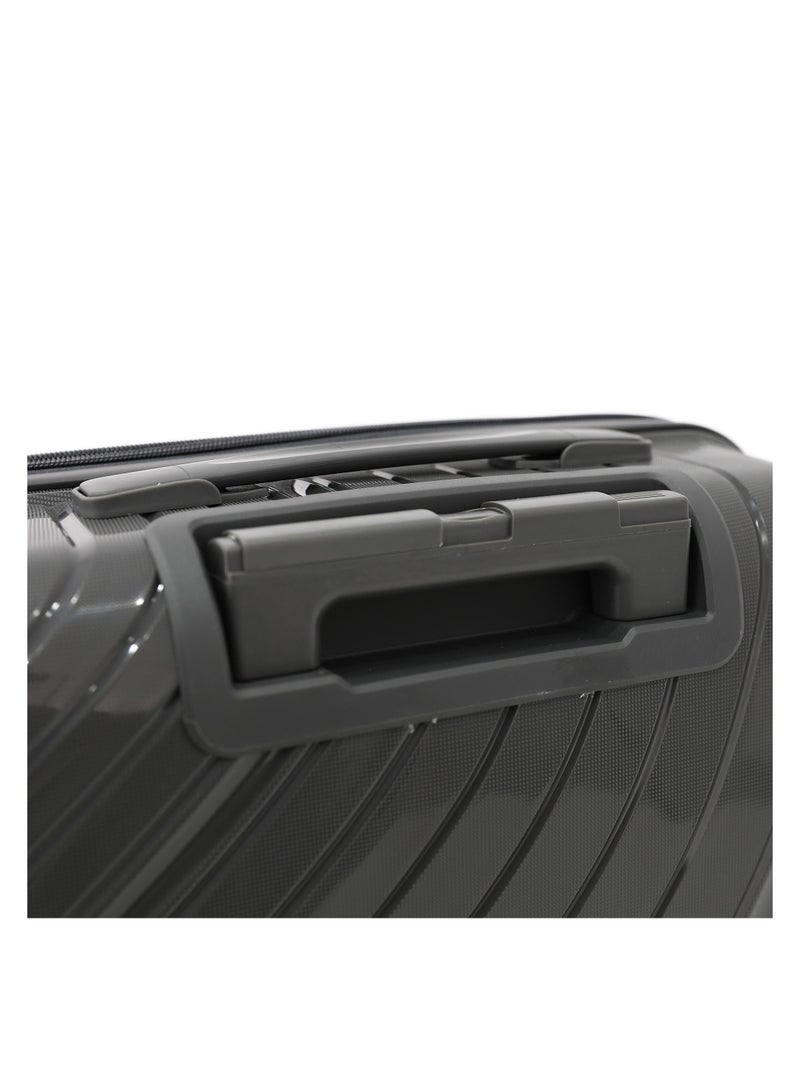 Durable PP Hard Shell Luggage Trolley Bag 5 Pieces Set,Grey (BC-14,S-20,M-24,L-28,XL-32 Inch)