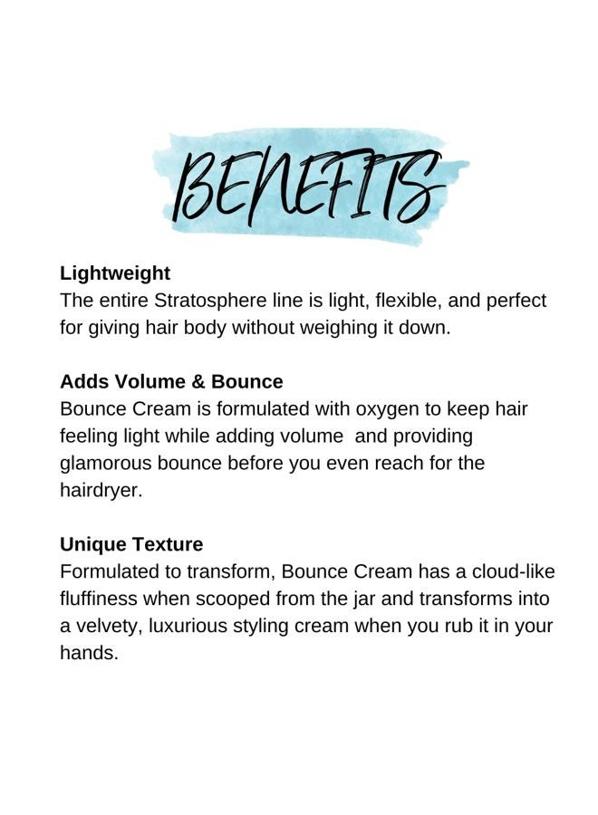 Calista Stratosphere Bounce Cream, Lightweight Volumizing Styling Cream, Body and Bounce Infusing Cream, 3.4 oz. (3.4, Cream) - Image 5