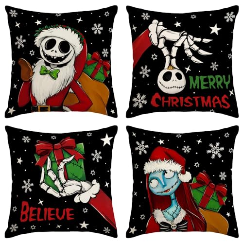 Yarcooly Christmas Pillow Cover Winter Xmas Pillow Case Decor Holiday Christmas Decorations for Home Party Sofa Bedroom - Image 1
