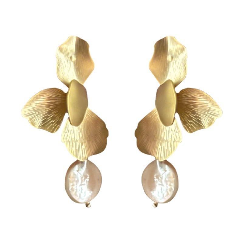 YouBella Fashion Jewellery Celebrity Inspired Stylish Pearl Earings Earrings for Women and Girls (Gold) (YBEAR_33408) - Image 1