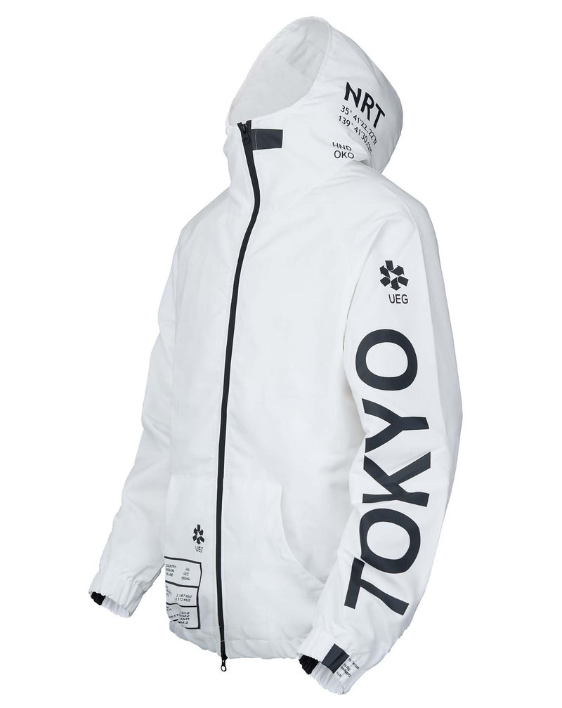 Niepce Inc Japanese Streetwear Waterproof Windbreaker Jackets for Men (White, Large) - Image 1