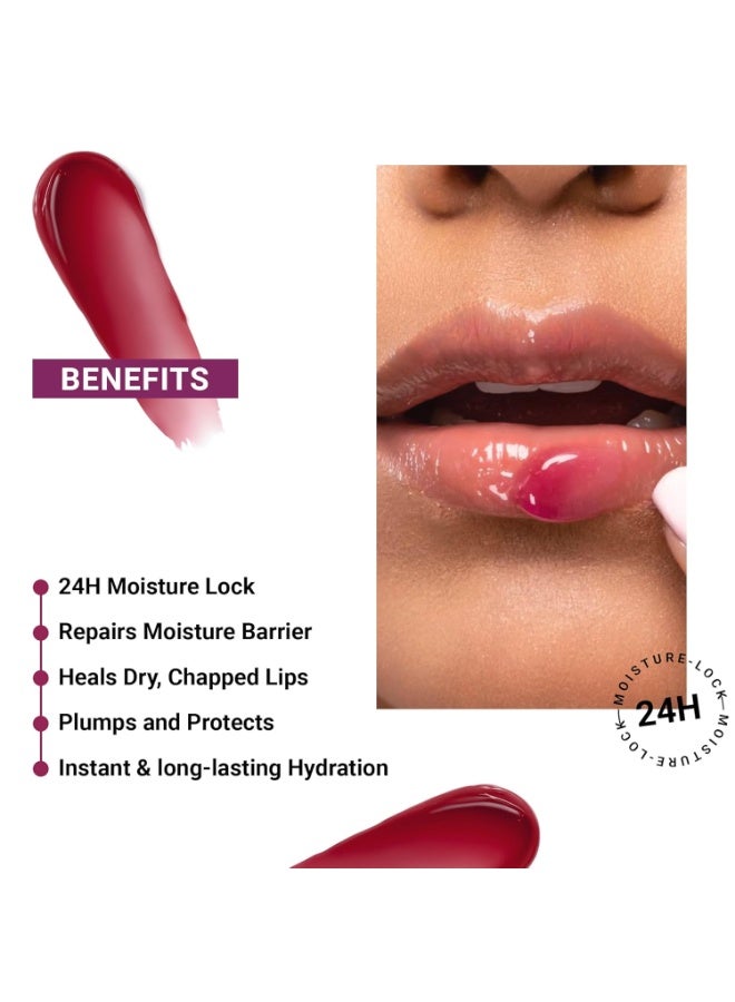 SEREKO Hydra Peptide Tinted Lip Balm | Ceramides & Squalane | 24H Moisture Lock, Plumps & Smooths | For Dry & Chapped Lips | Raspberry Sorbet | 8 g - Image 4