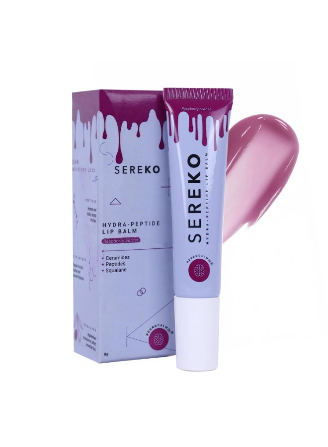 SEREKO Hydra Peptide Tinted Lip Balm | Ceramides & Squalane | 24H Moisture Lock, Plumps & Smooths | For Dry & Chapped Lips | Raspberry Sorbet | 8 g - Image 1