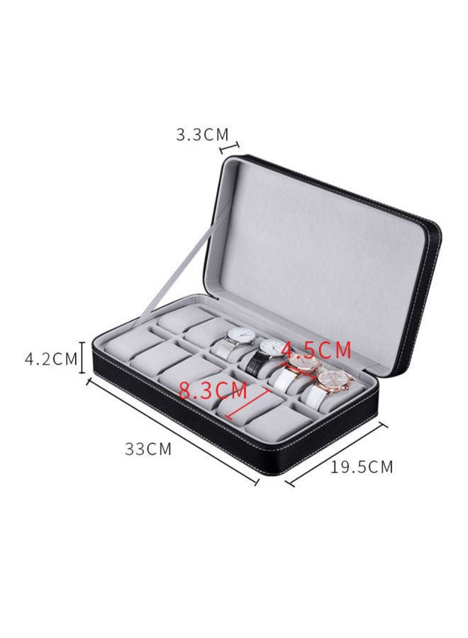 NIBEMINENT 10-Slot Portable PU Leather Watch Box - Image 5