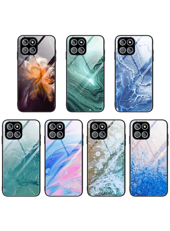 اس-توب جراب هاتف Honor X8 بنمط رخامي زجاجي - Image 2