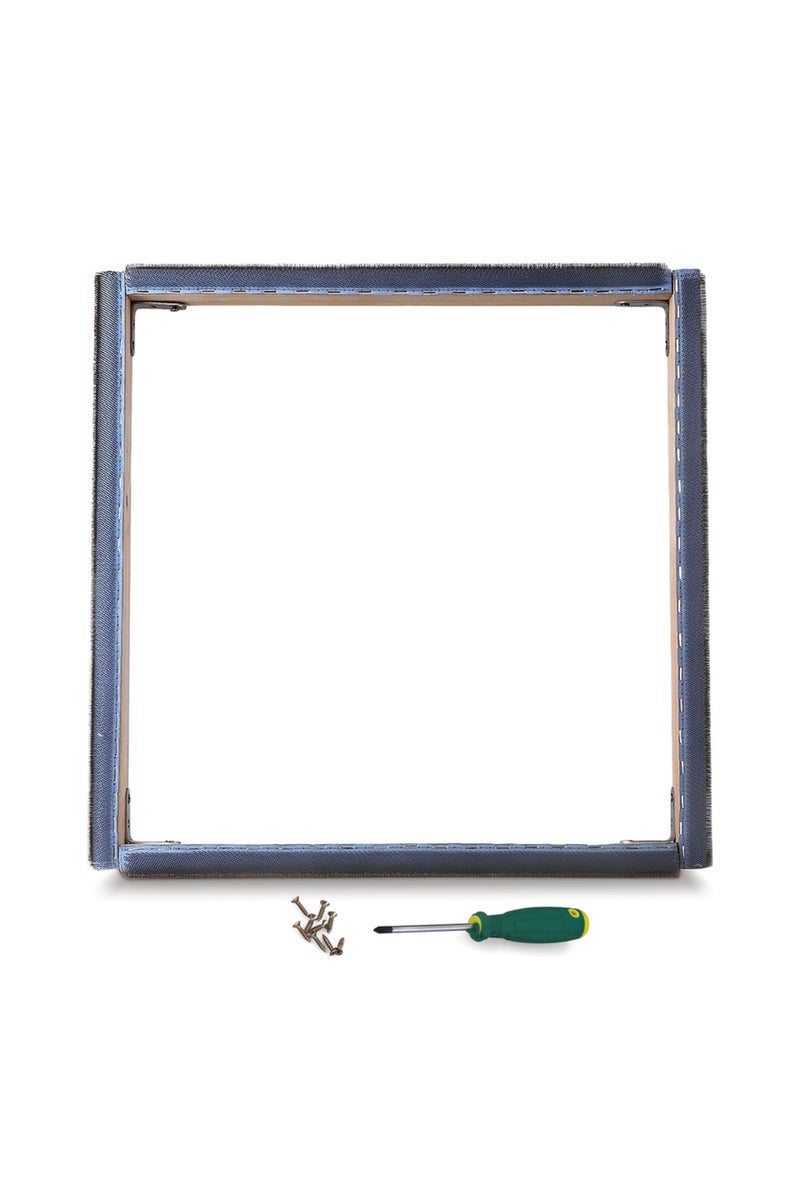 erorex 50x50cm Light Grey Square Embroidery Hoop Wooden Gripper Strips For Punch Needle Frame With Needle D - Image 1