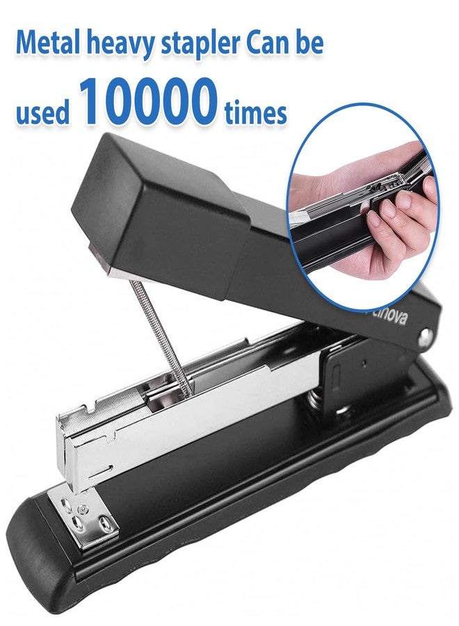 Craftinova Metal Desktop Stapler - 25 Sheet Capacity, Heavy Duty, Black, with 2000 Staples & Remover, Office Use, 6 Pack - Image 5