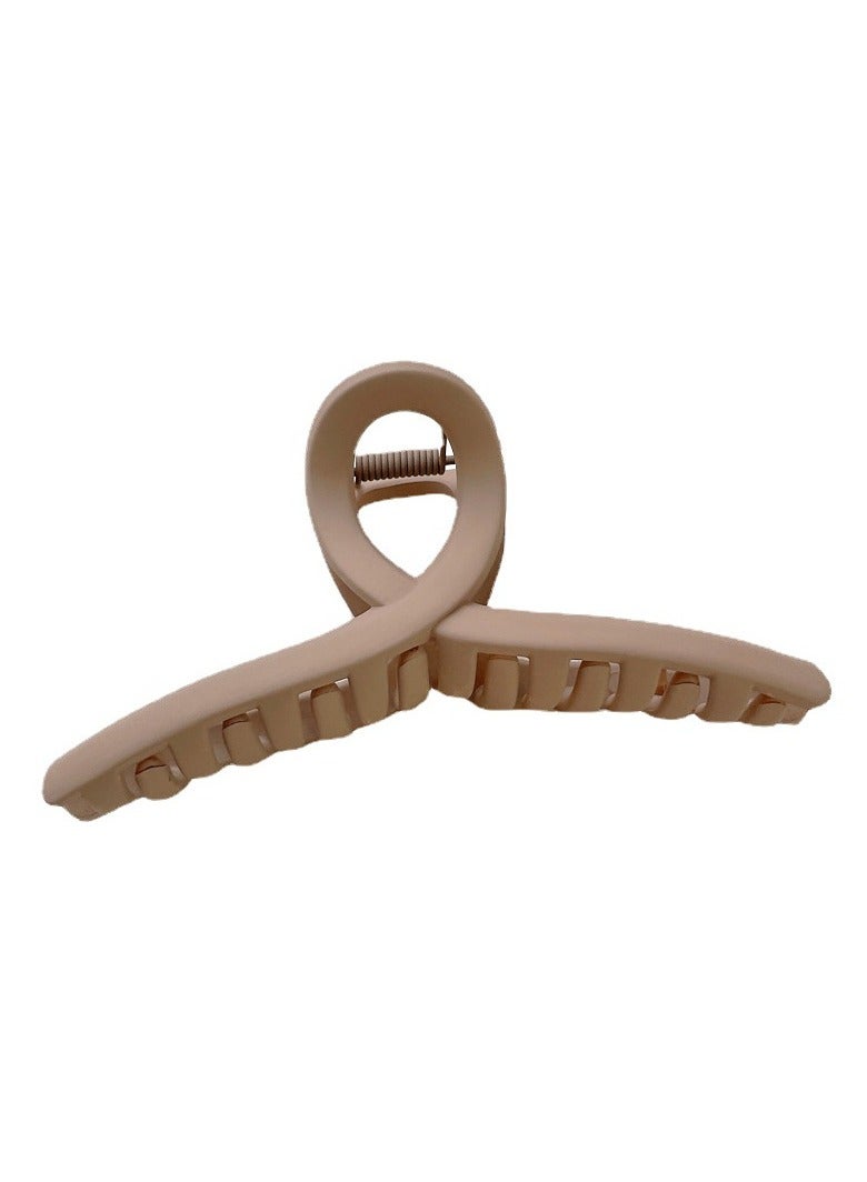 Goolsky Large Matte Shark Hair Claw Clip - Vintage & Simple Style, Solid Color, Resin Material For Thick Hair - Perfect For Women's Autumn/Winter Hairstyles - Image 3