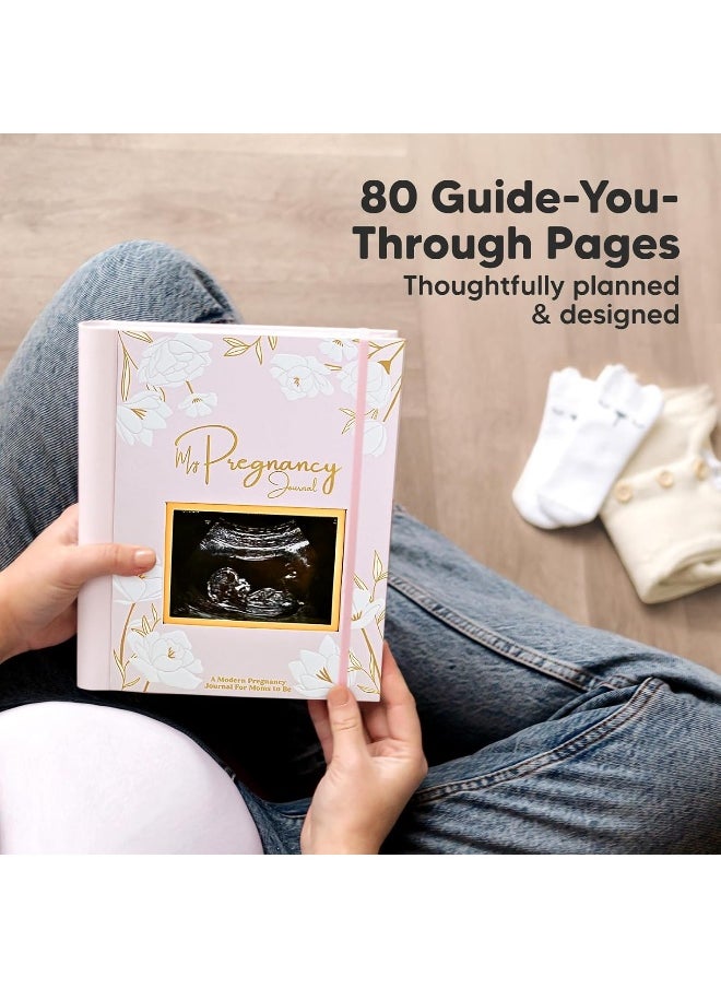 KeaBabies Pregnancy Journal, Pregnancy Announcements - 80 Pages Hard Cover Pregnancy Book For Mom To Be Gift - Pregnancy Gifts For New Moms - First Time Expecting Mom Gift - Baby Album And Memory Book (Blush)  - Image 2