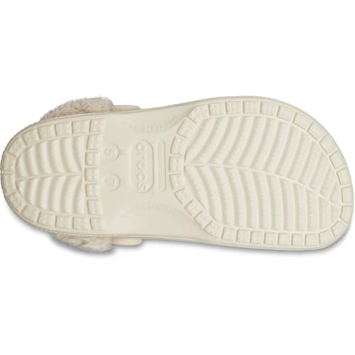 Crocs Unisex-Adult Baya Lined Fuzz Strap Clogs, Winter White, 7 US Men - Image 5