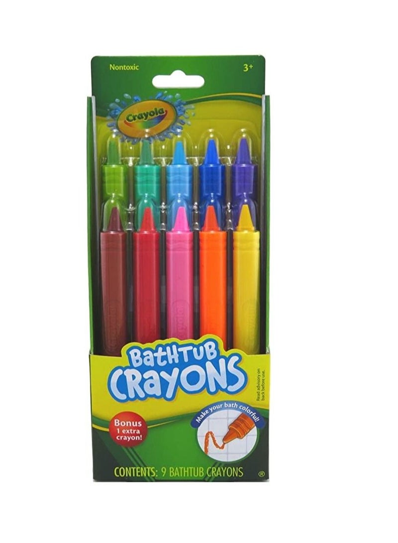 كرايولا أقلام تلوين لحوض الاستحمام من كرايولا ، ألوان متنوعة من 10 أقلام تلوين لحوض الاستحمام