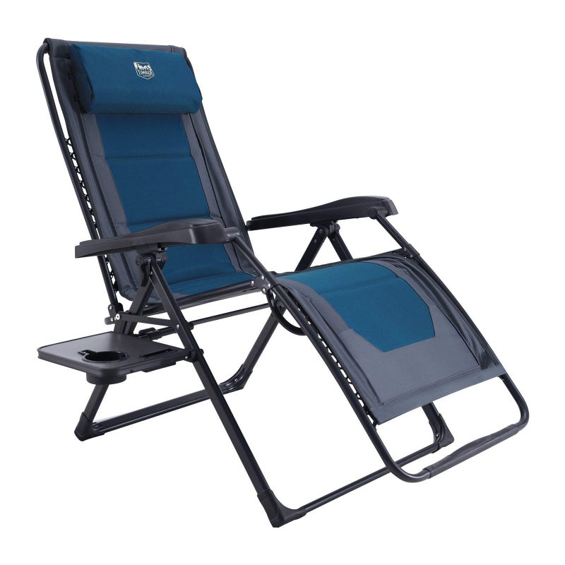 TIMBER RIDGE Zero Gravity polyester Chair Oversized Recliner 350lbs Capacity Patio Lounge Chair Padded Lawn Chair with Headrest XXL for Outdoor, Camping, Patio, Lawn, Blue - Image 1