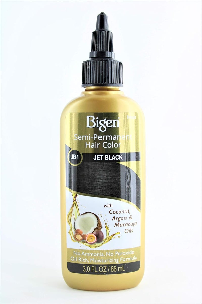 Bigen Semi-Permanent Hair Color in Jet Black with Coconut, Argan & Maracujá Oils - 3.0 Fl Oz - Image 1