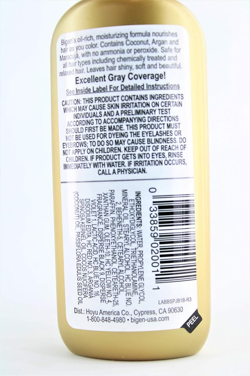 Bigen Semi-Permanent Hair Color in Jet Black with Coconut, Argan & Maracujá Oils - 3.0 Fl Oz - Image 4