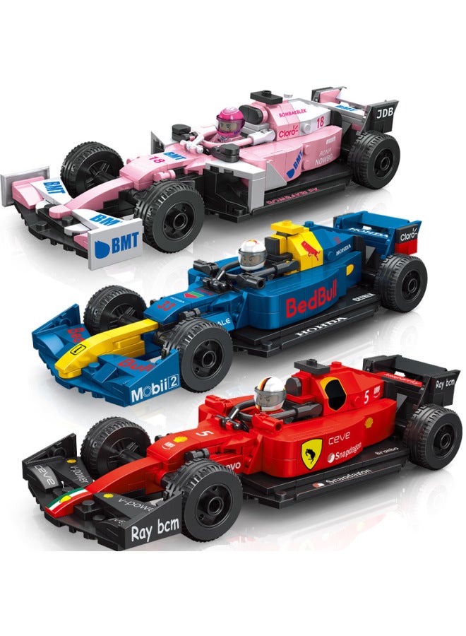 U.s. And Formula Building Blocks Racing F1 Assembled Sports Car Model Toy Gift Children's Small Particles Can Slide - Image 2