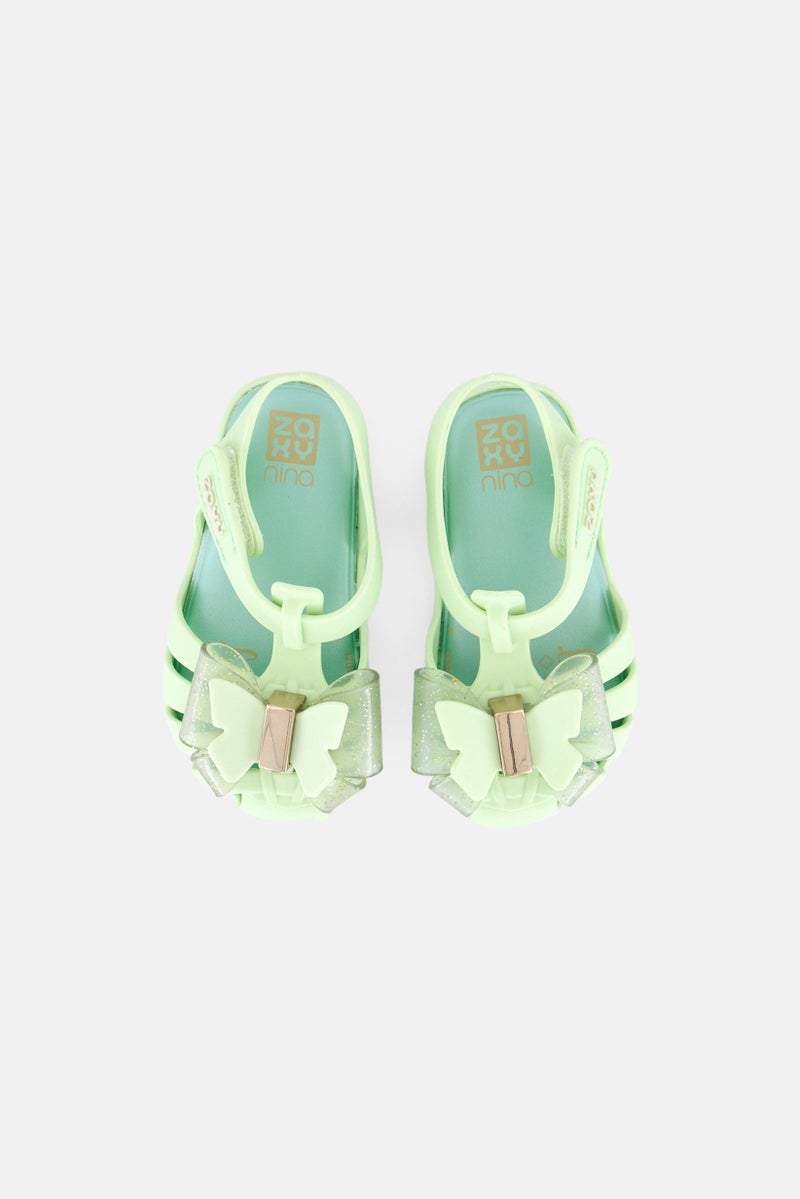 Zaxy Toddlers Girl Velcro Closure Sandal, Green  - Image 3