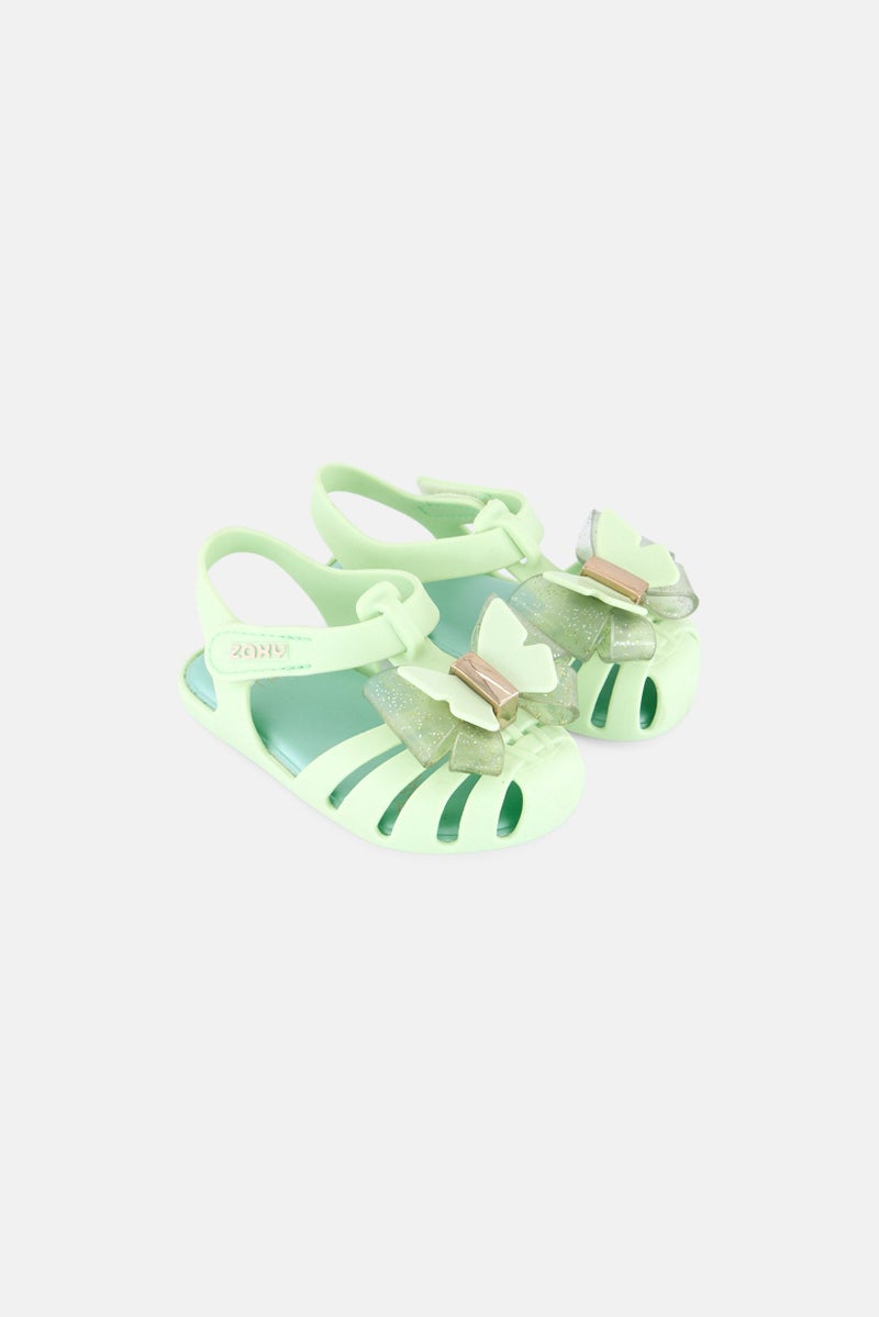 Zaxy Toddlers Girl Velcro Closure Sandal, Green  - Image 1