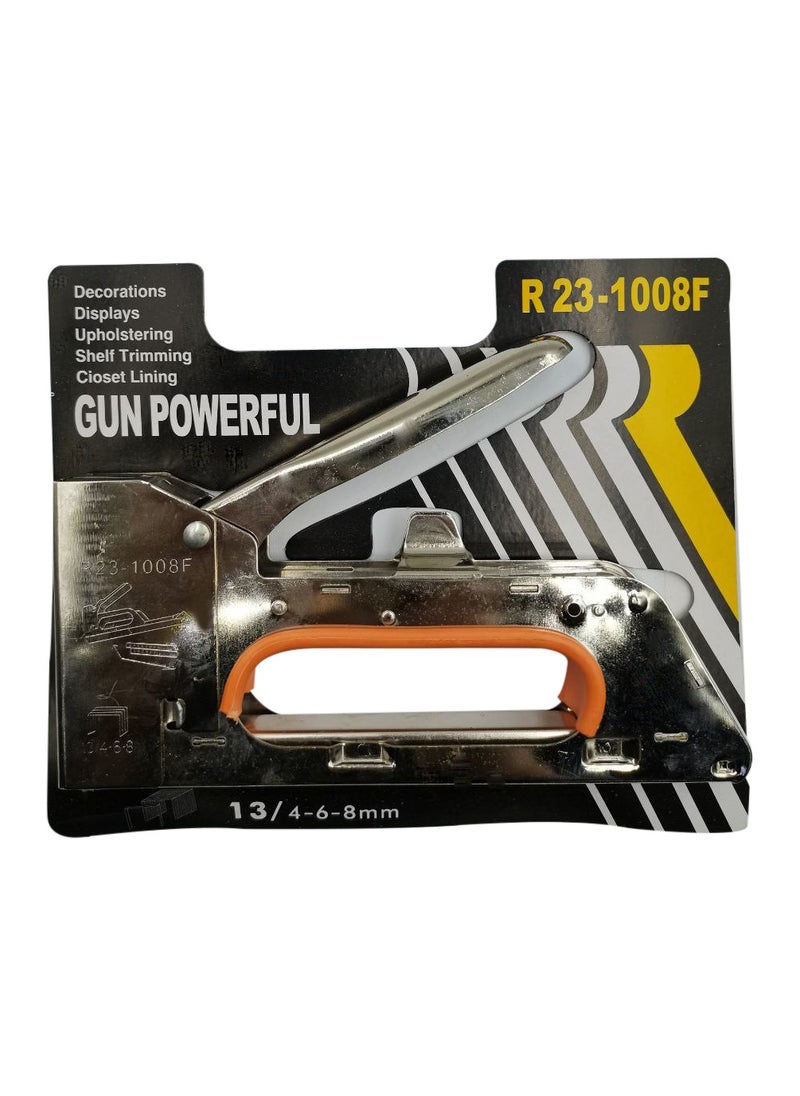 Generic - Multipurpose Manual Stapler Gun - Heavy-Duty Hand Tacker for 13 4-6-8mm Staples - R23-1008F - Image 1